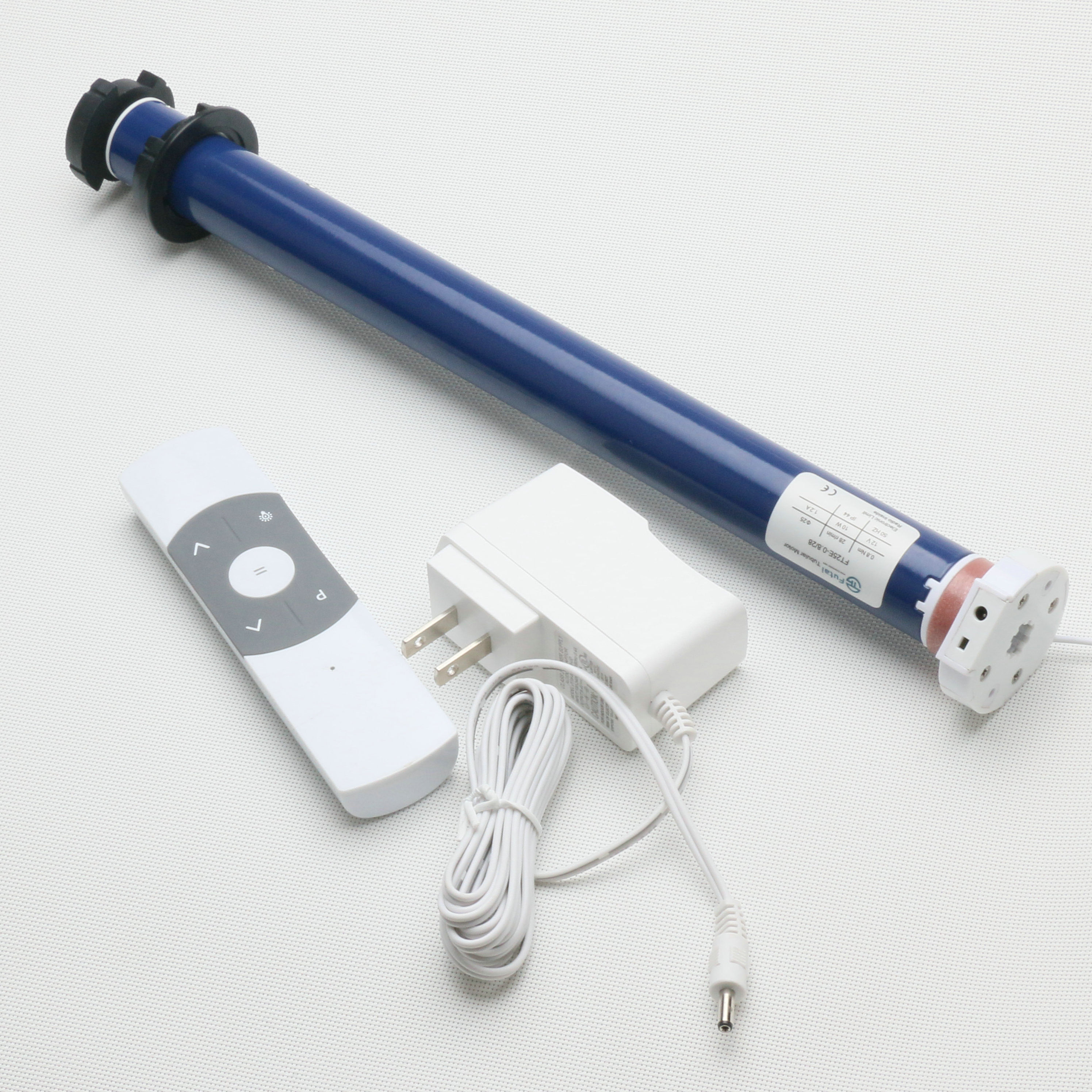 25mm Tubular Motor Electronic Limit  AC/DC Adapter Powered 0.8N Max Load 4kgs, Speed 28rpm Noise Level 40db 9V or 12V